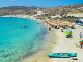 rassa Beach in Kimolos Island Greece