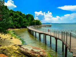 Pulau Ubin Beach Island in Singapore